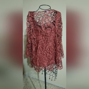 Red lace Top